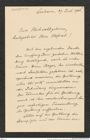 Nachlass Franz Steindachner, Brief von Josef Szombathy an Franz Steindachner (27.07.1906), Inv.Nr. 534.07, Seite 1